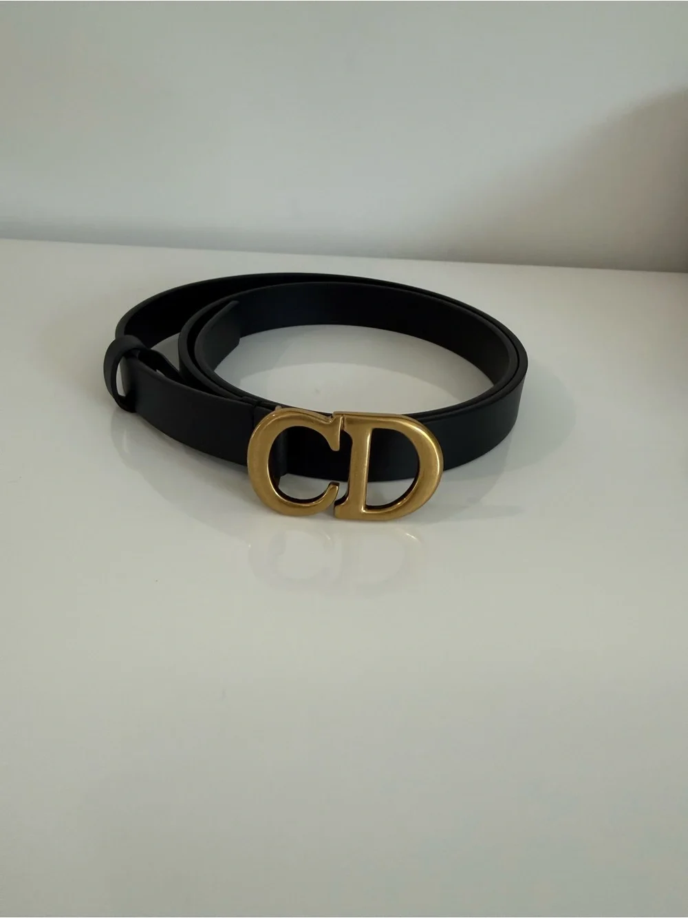 Dior Saddle Belt in Black